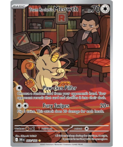 Scarlet & Violet - Destined Rivals 203/182 - Team Rocket's Meowth [Illustration Rare]