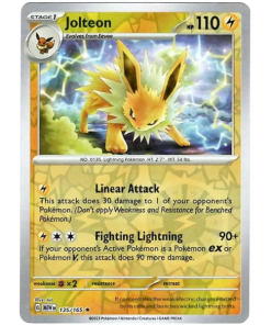 Jolteon - Reverse Holo Rare 135/165 [Scarlet & Violet 151]